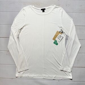 NWT - Halogen - Women’s White Long Sleeve Shirt - Size XL